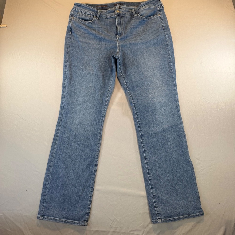 NYDJ Marilyn Straight Leg Jeans‎ Womens 16 Medium Wash Lift Tuck Denim Classic